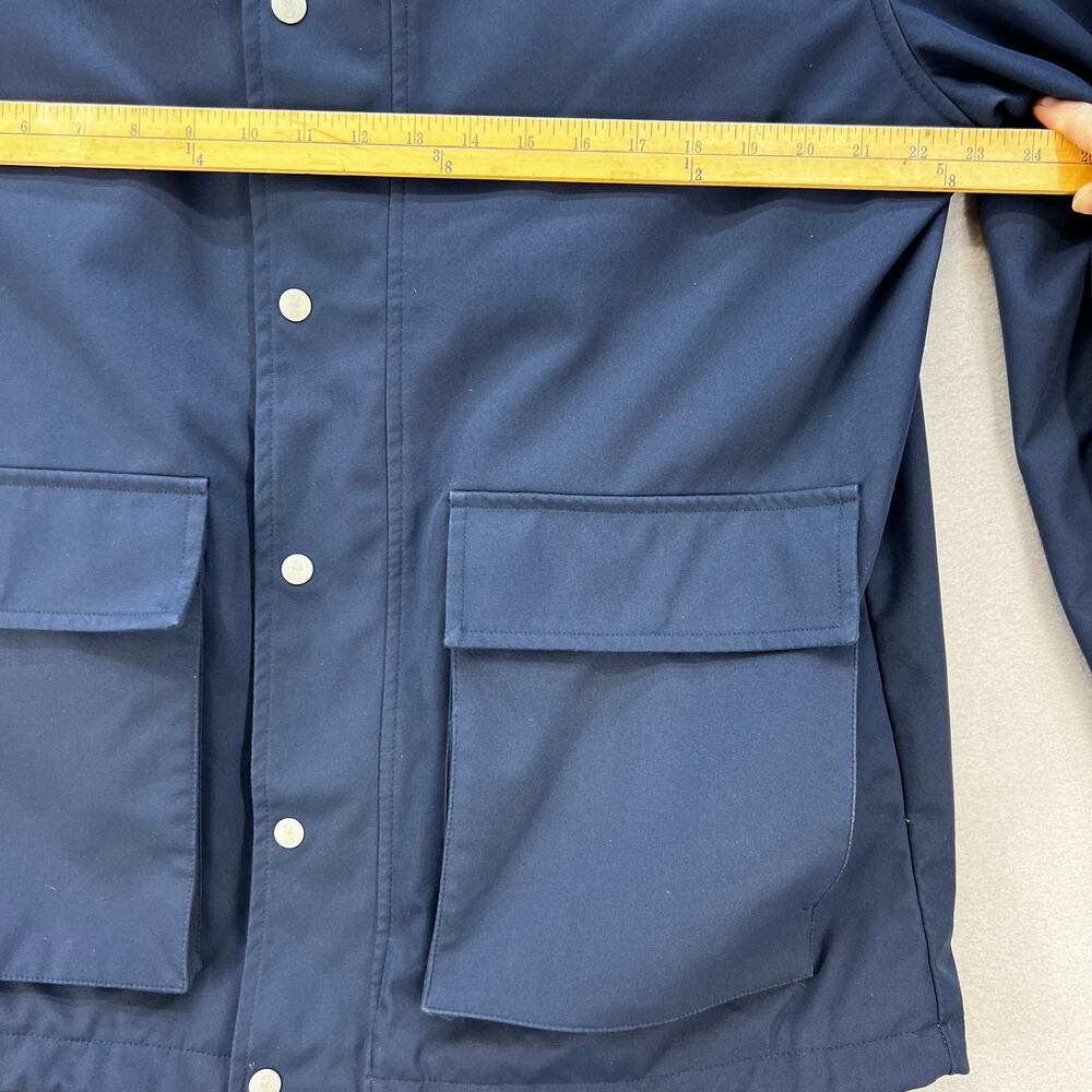 Roamers & Seekers Rain Jacket Men's L Blue Grey Globetrotter Log It Lined EUC - Picture 8 of 10